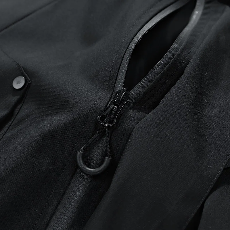 Men Jacket Hooded Windbreaker Trench Coats Oversize 6XL 7XL 8XL Plus Size Waterproof Black Bomber Camping Loose Thin Softshell - Image 4