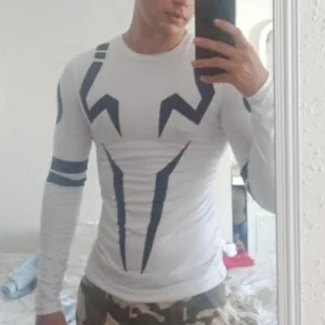 3D Print Compression Shirts for Men Athletic Quick Dry Tshirts Tops Gym Workout Fitness Undershirts Baselayers Anime Rash Guard